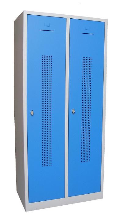 Garderobekast Perfo 2-deuren 180 x 80 x 50cm Leverbaar in 2 kleur Combinaties